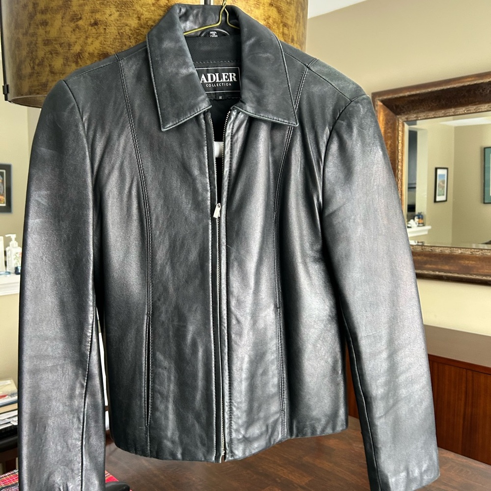 Women’s Black Leather Jacket size small